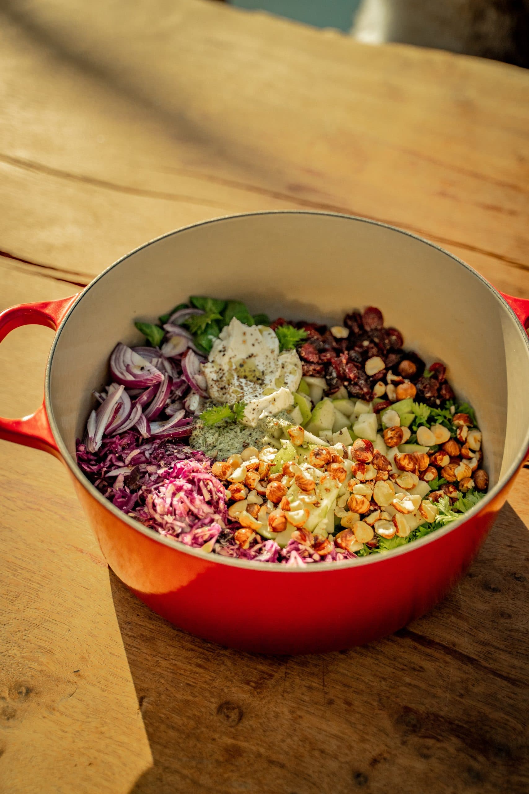 Gemarineerde gebraden kip met kruidensalade van par-cel