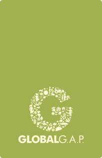 GlobalG.A.P.-logo in het wit op een groen vlak